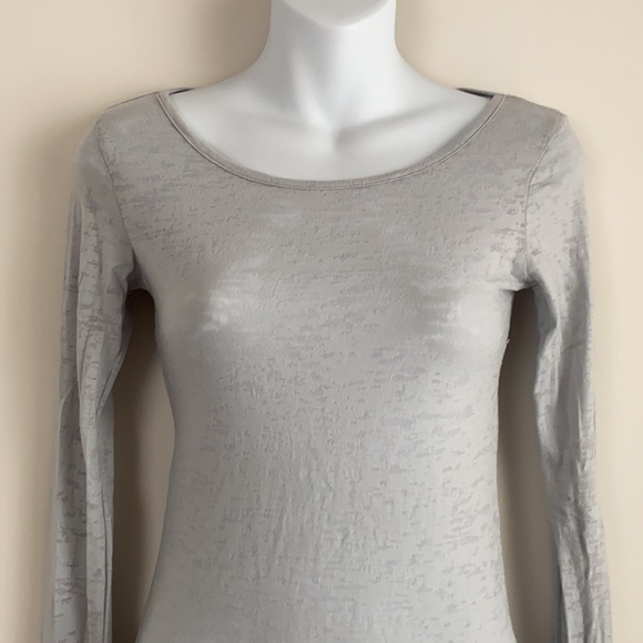 Last DAY Ballerina Burnout Long Sleeve Tee Gray - Picture 2 of 8